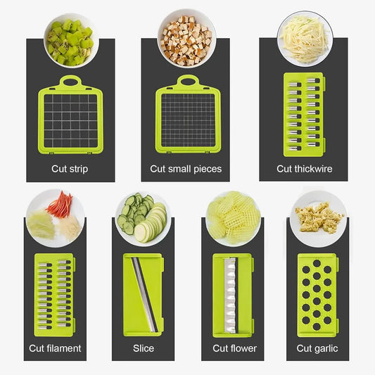 16 x 1 Kitchen professional chopper-type slicer, blade vegetable chopper, kitchen utensils