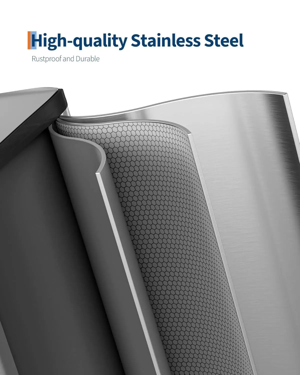 Step Trash Bin for Dual Compartment Recycling Stainless Steel Trash and Recycle Bin