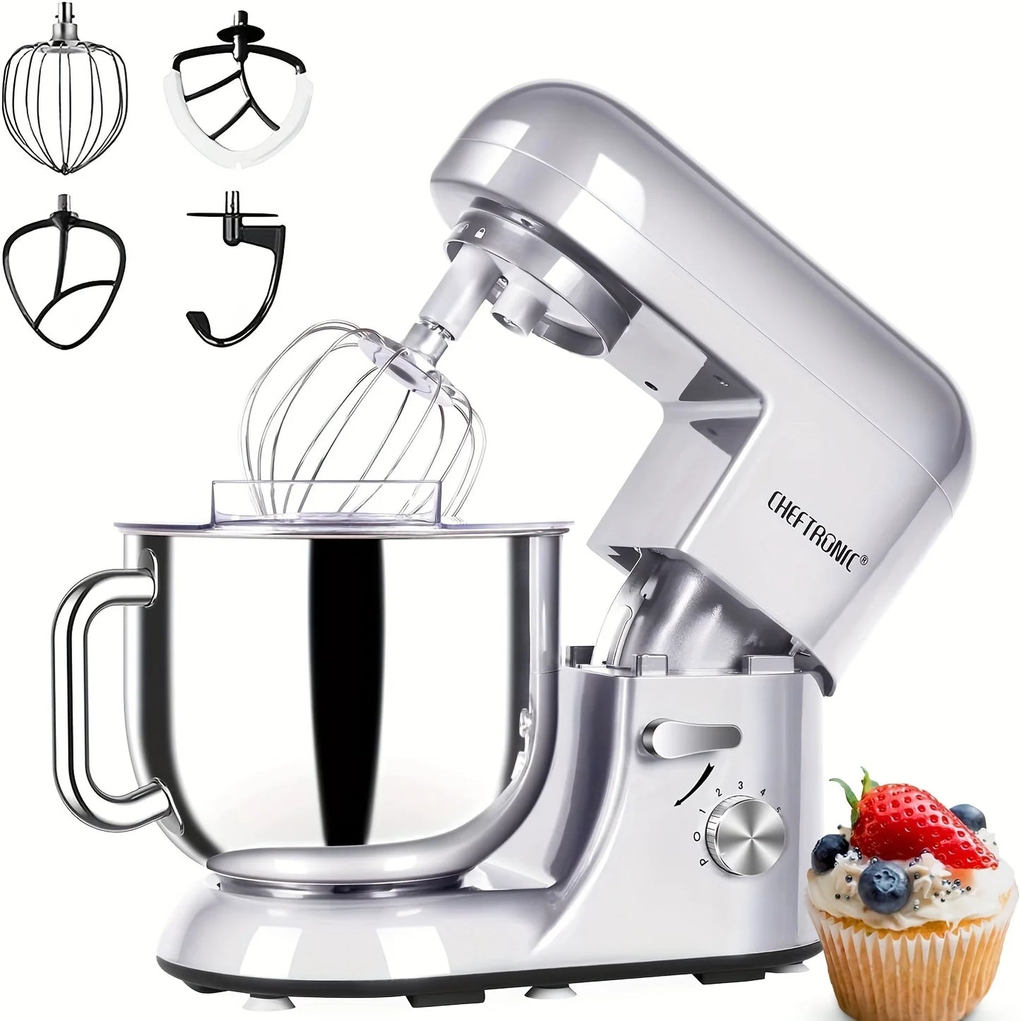 1pc CHEFTRONIC Stand Mixer, Frother for milk