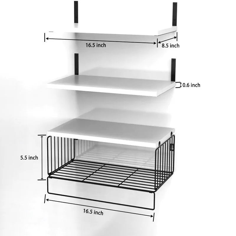 Wall Mounted Farmhouse Bathroom/Bedroom Floating Shelves