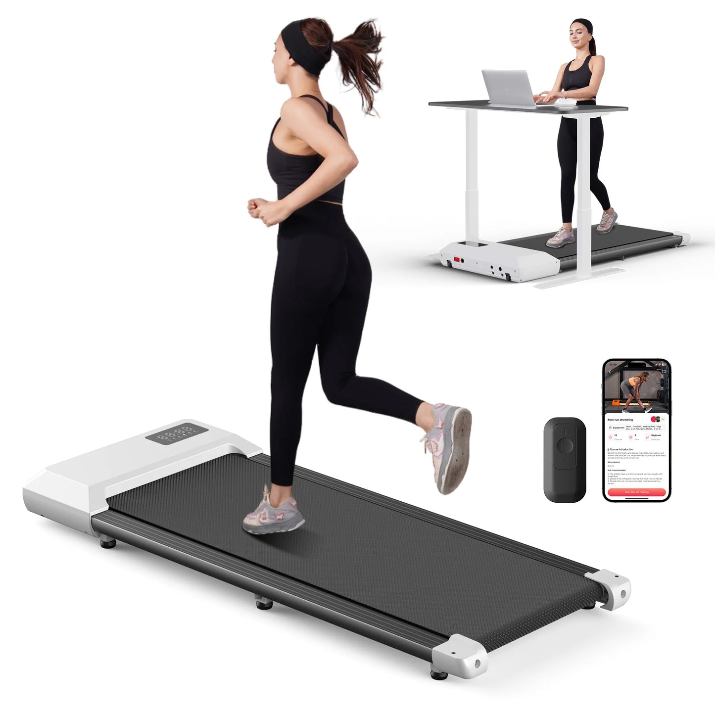 LCD Digital Data Display Treadmill for Home, with 2.5HP Treadmills Walking Pad