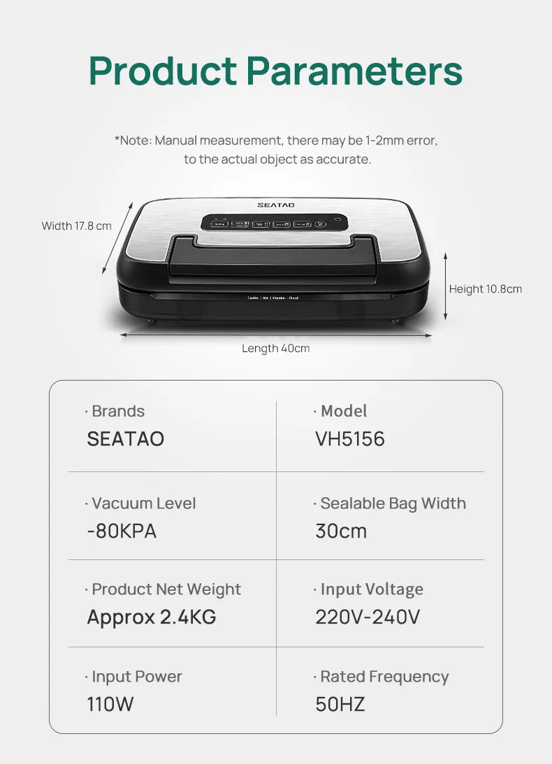 Automatic Multi Functional Built-in Storage & Cutting Vacuum Sealer