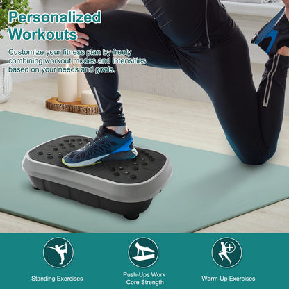 Vibration Plate, Exercise Machine Fat-Burning, Portable Fitness Equipment