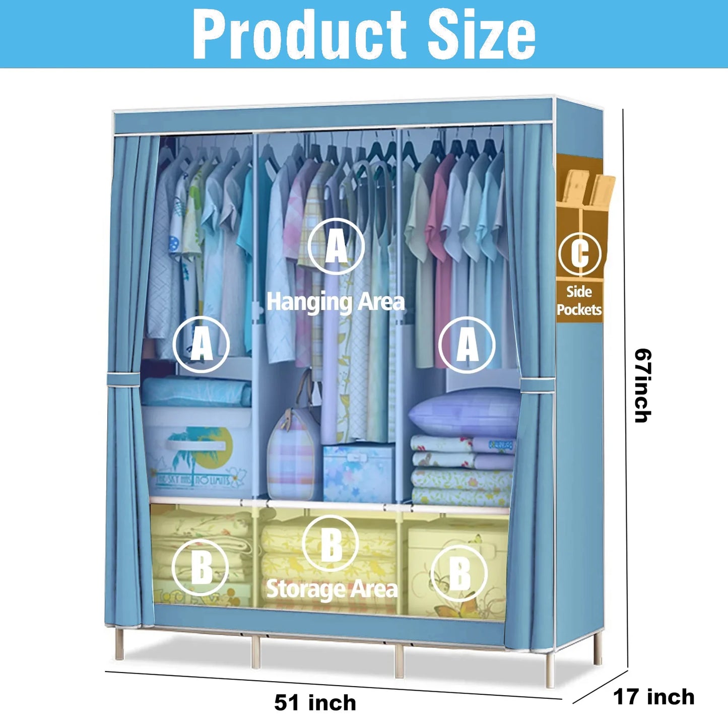 Wardrobe Organizer Storage Rack