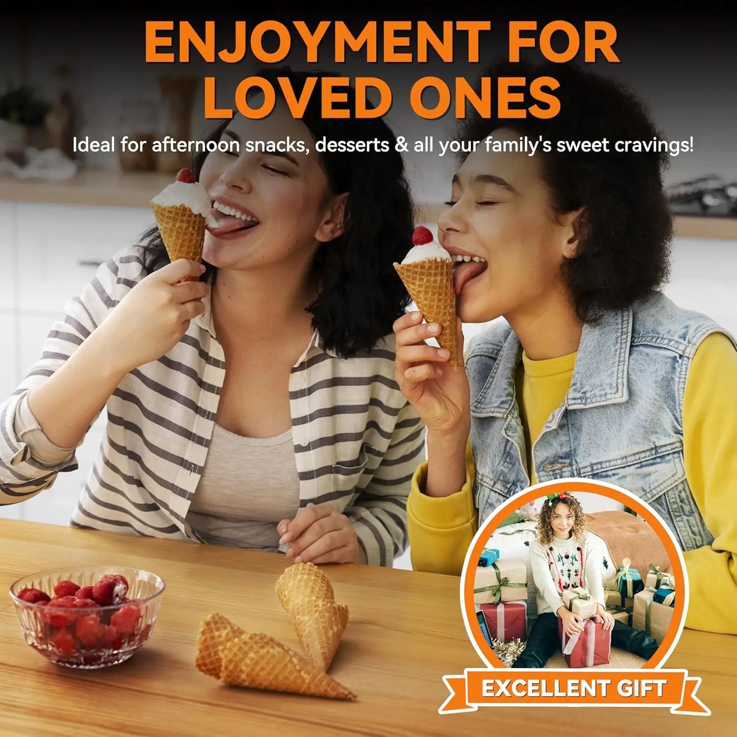 Waffle Cone Maker Machine with Browning Control