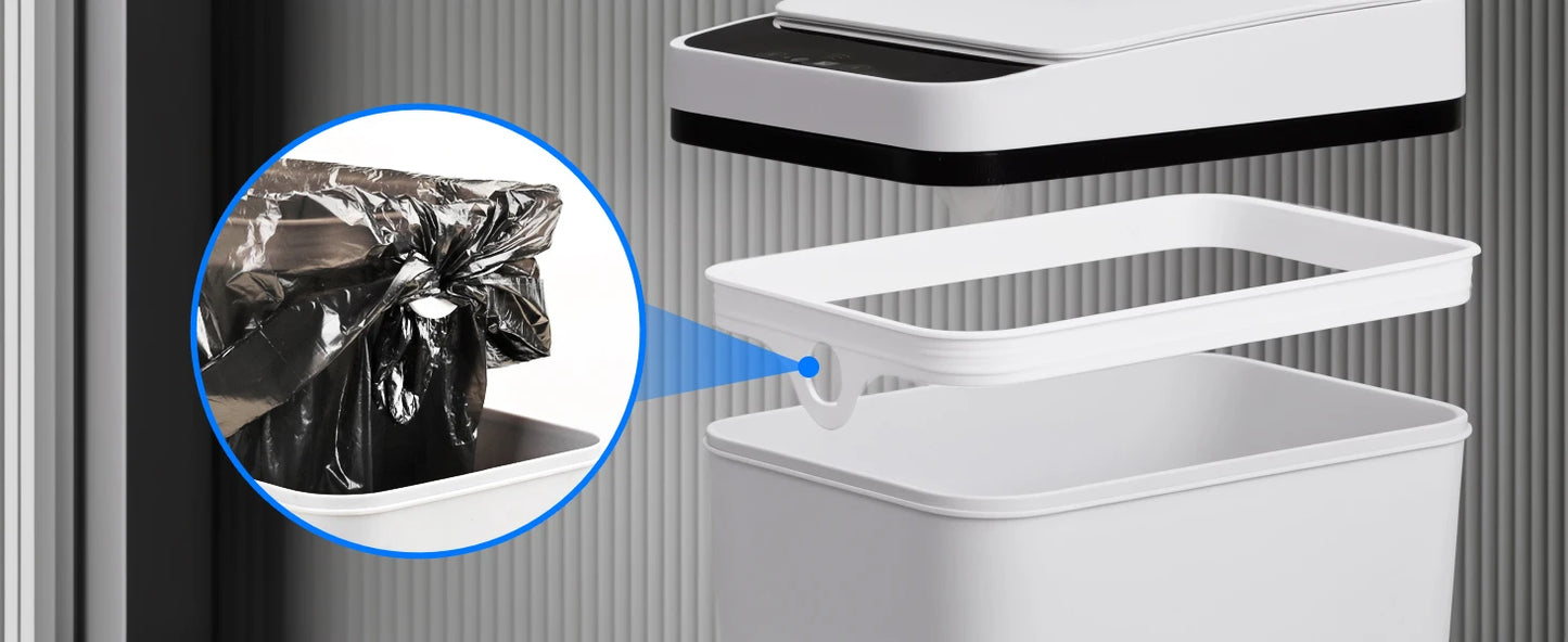 2 Pack 12L Automatic Trash Cans Touchless Motion Sensor with Lid