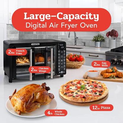 Black Gourmia Toaster Oven Air Fryer Combo