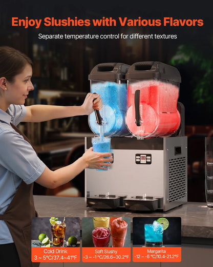 3-36L Commercial Slushy Machine 1-3 Tanks