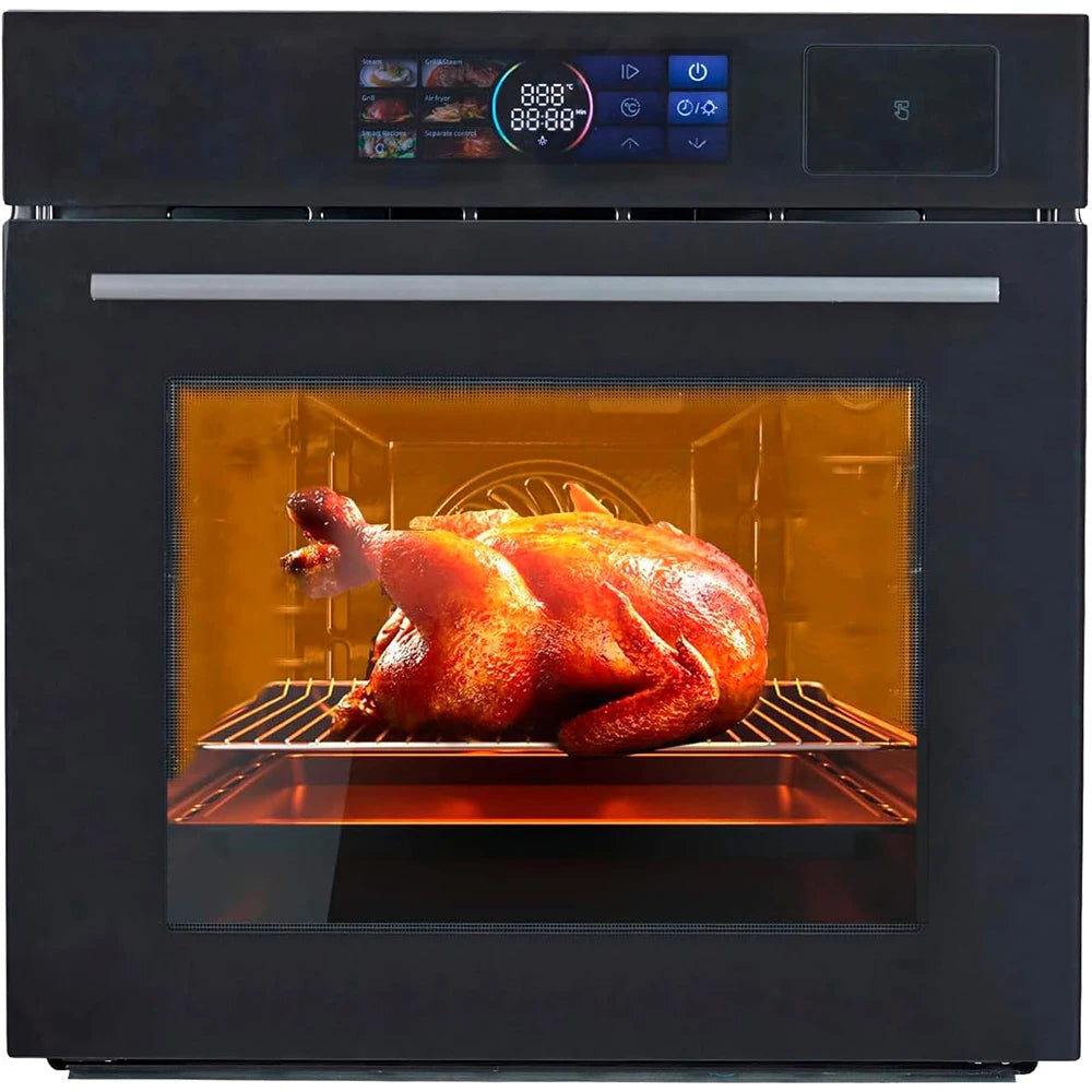 24" Built-in Electric Oven with  Steam & Grill with 8 Cooking Functions