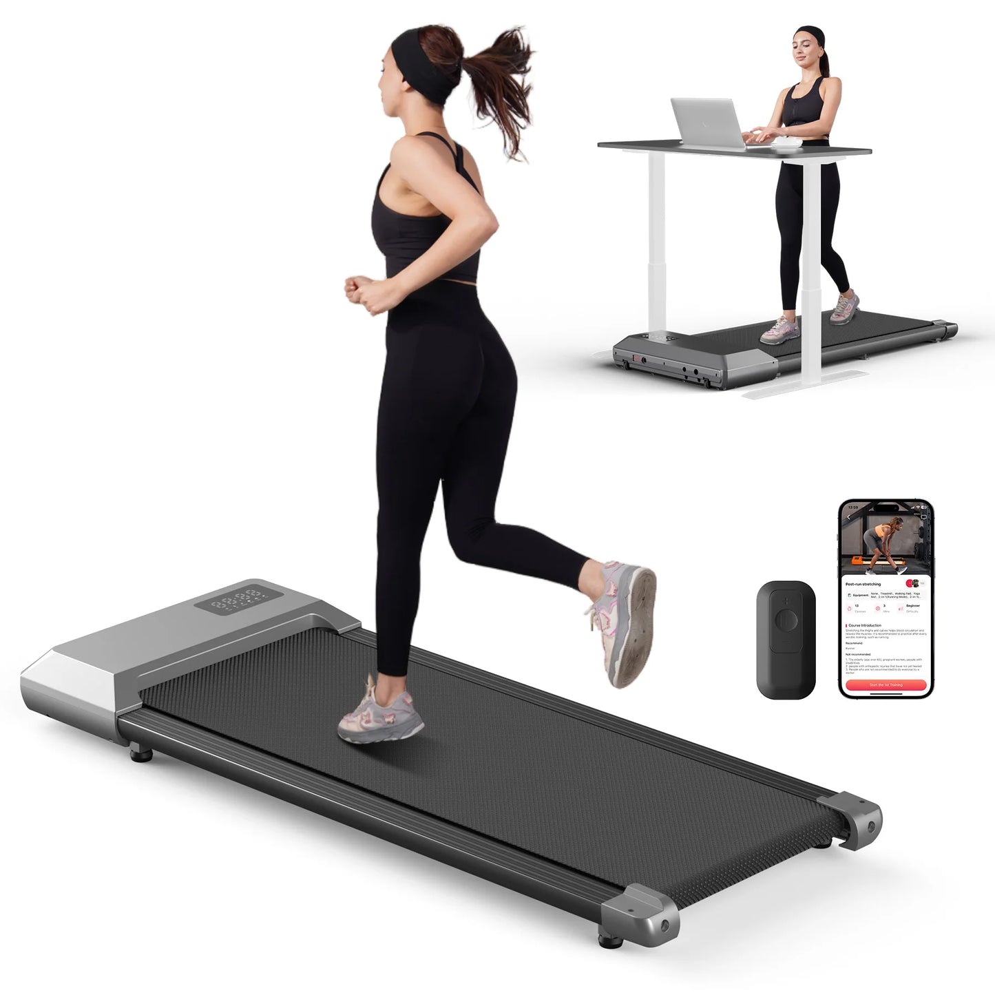 LCD Digital Data Display Treadmill for Home, with 2.5HP Treadmills Walking Pad