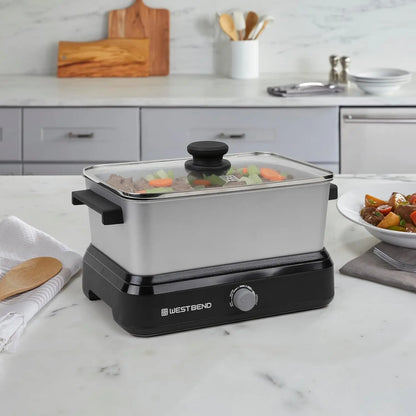 5-Quart Large Capacity Non-Stick Slow Cooker