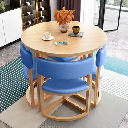 Round Mobile Dining or Kitchen, 4 Chairs