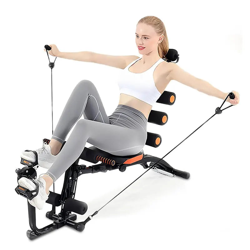Adjustable sit-up machine with leg locking device for abdominal training