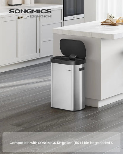 Motion Sensor Trash Can, 13-Gallon (50 L) , Wave or Touch to Open