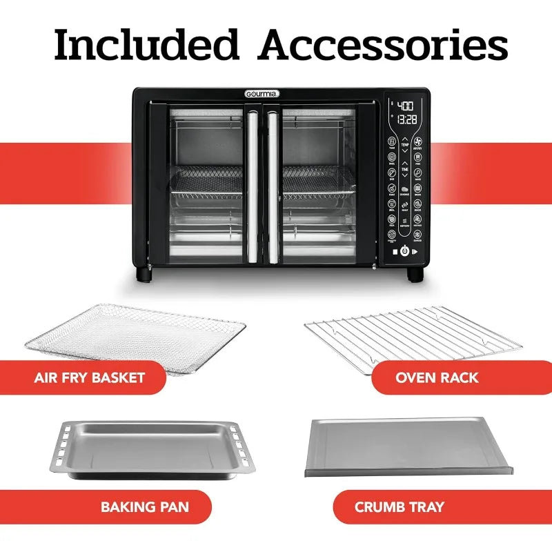 Black Gourmia Toaster Oven Air Fryer Combo