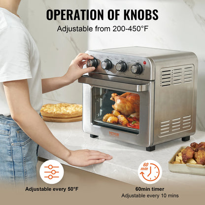 18L 1700W Air Fryer Toaster Oven Countertop Combo with Grill Home and Commercial Use