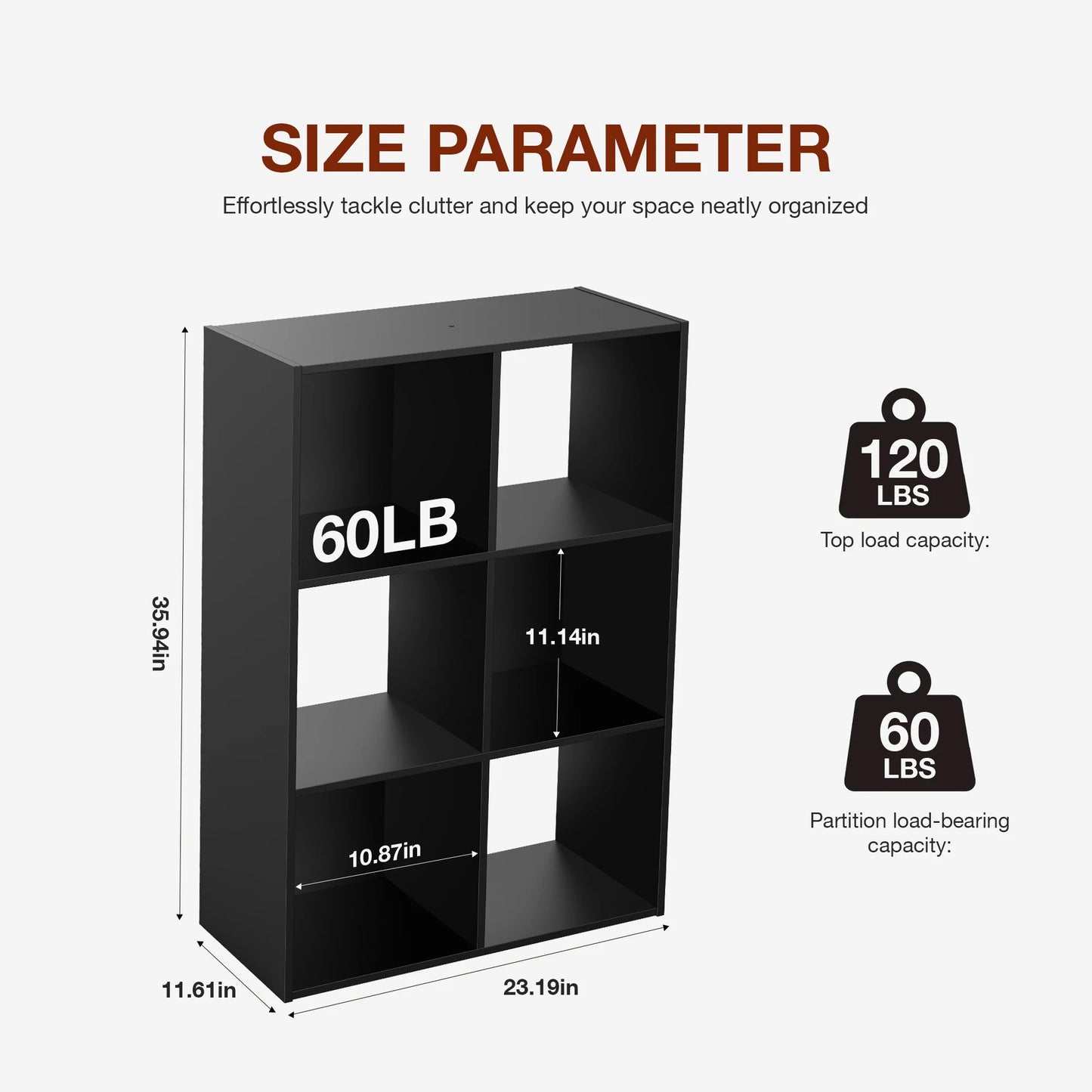 9 Cube Storage Organizer, Open Wooden Bookshelf