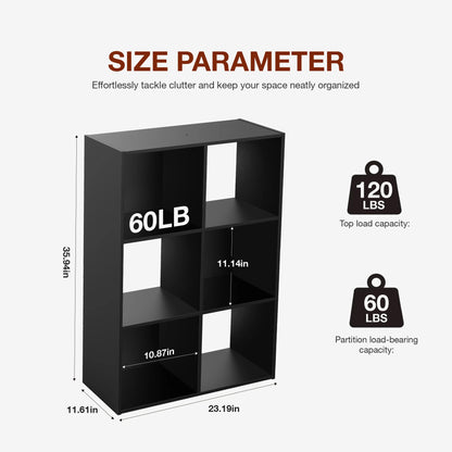 9 Cube Storage Organizer, Open Wooden Bookshelf