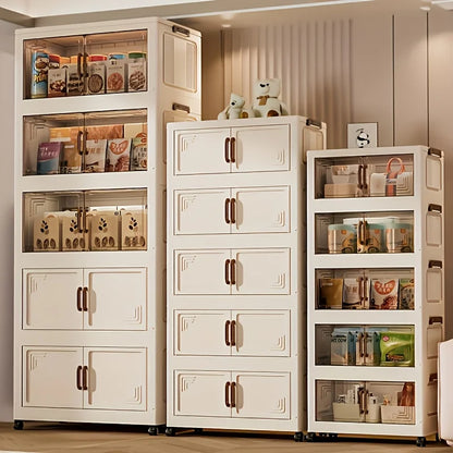 3/4-Tier Foldable Storage Cabinet, Stackable Storage Drawers.