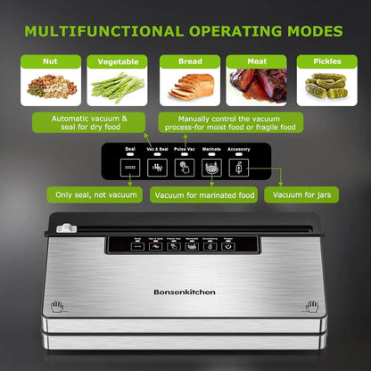Stainless Steel Vacuum Sealer with 100 Bags