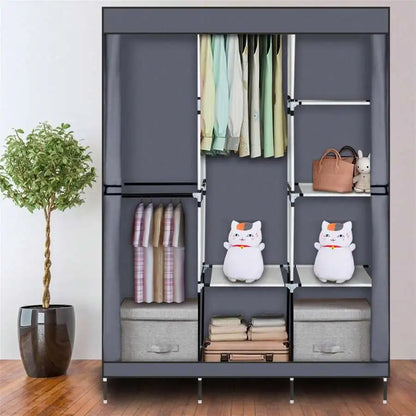 71" Portable, Freestanding Wardrobe, Closet Storage Organizer