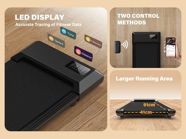 LCD Digital Data Display Treadmill for Home, with 2.5HP Treadmills Walking Pad