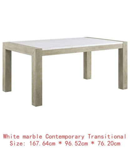 Contemporary 7pc Dining Set and Full Back Upholstered Chairs