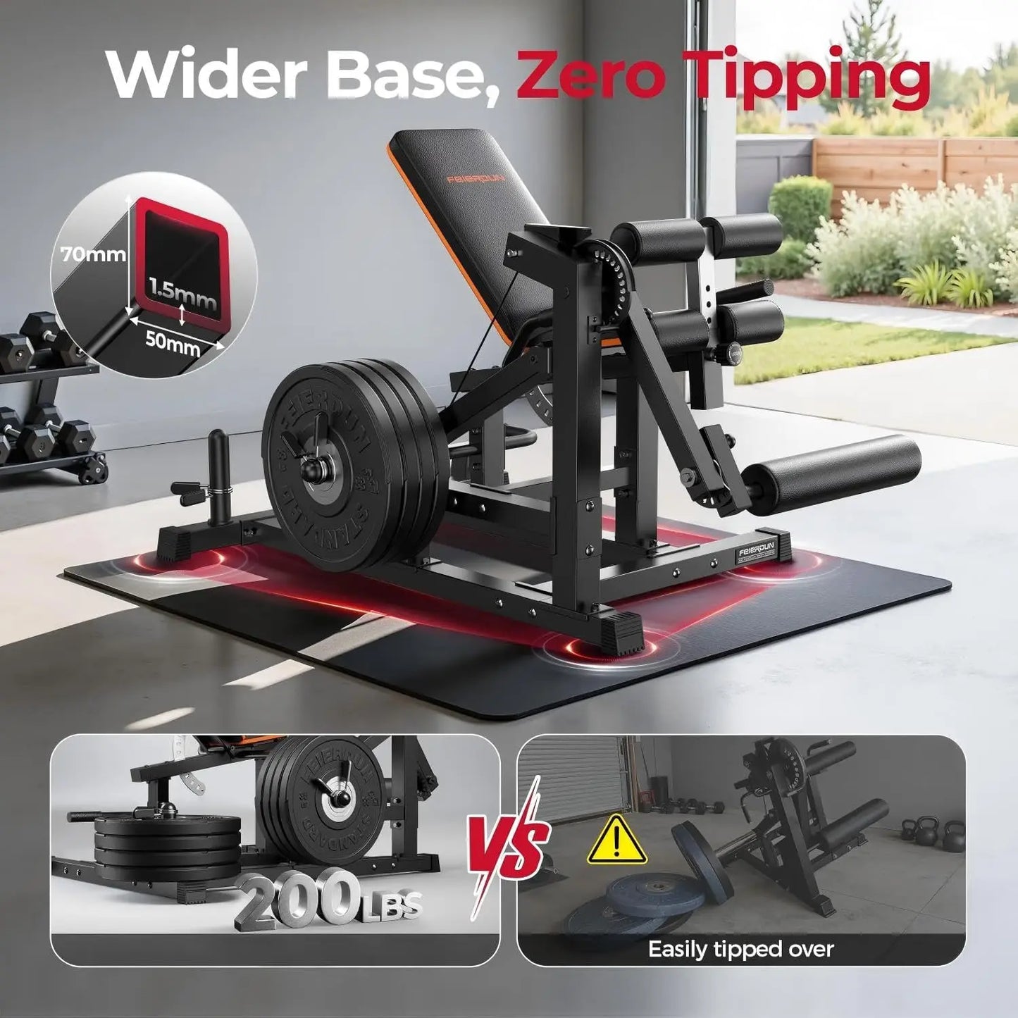 FEIERDUN Leg Extension and Curl Machine, Seated Leg Extension Machine