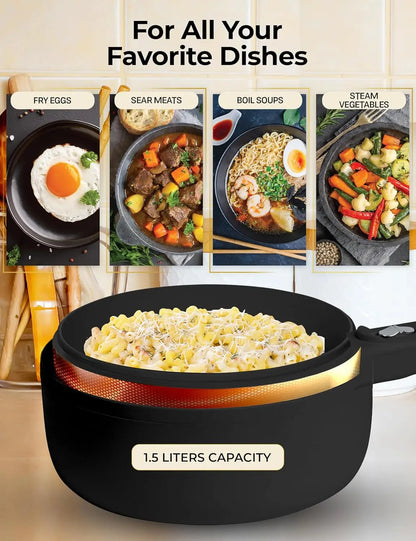 PRO Electric Hot Pot with Lid and Steame