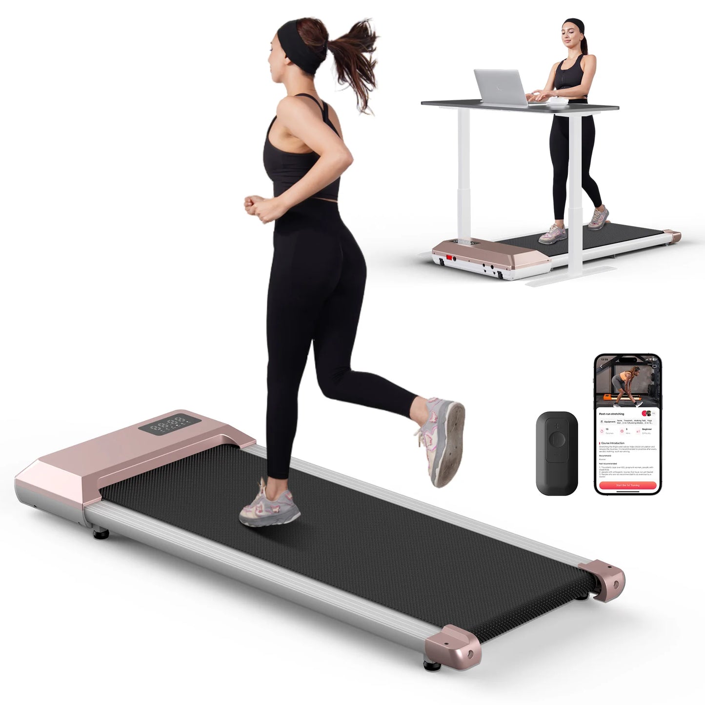 LCD Digital Data Display Treadmill for Home, with 2.5HP Treadmills Walking Pad