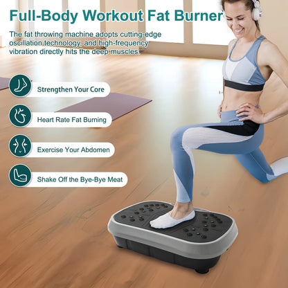 Vibration Plate, Exercise Machine Fat-Burning, Portable Fitness Equipment