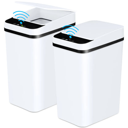 2 Pack 12L Automatic Trash Cans Touchless Motion Sensor with Lid