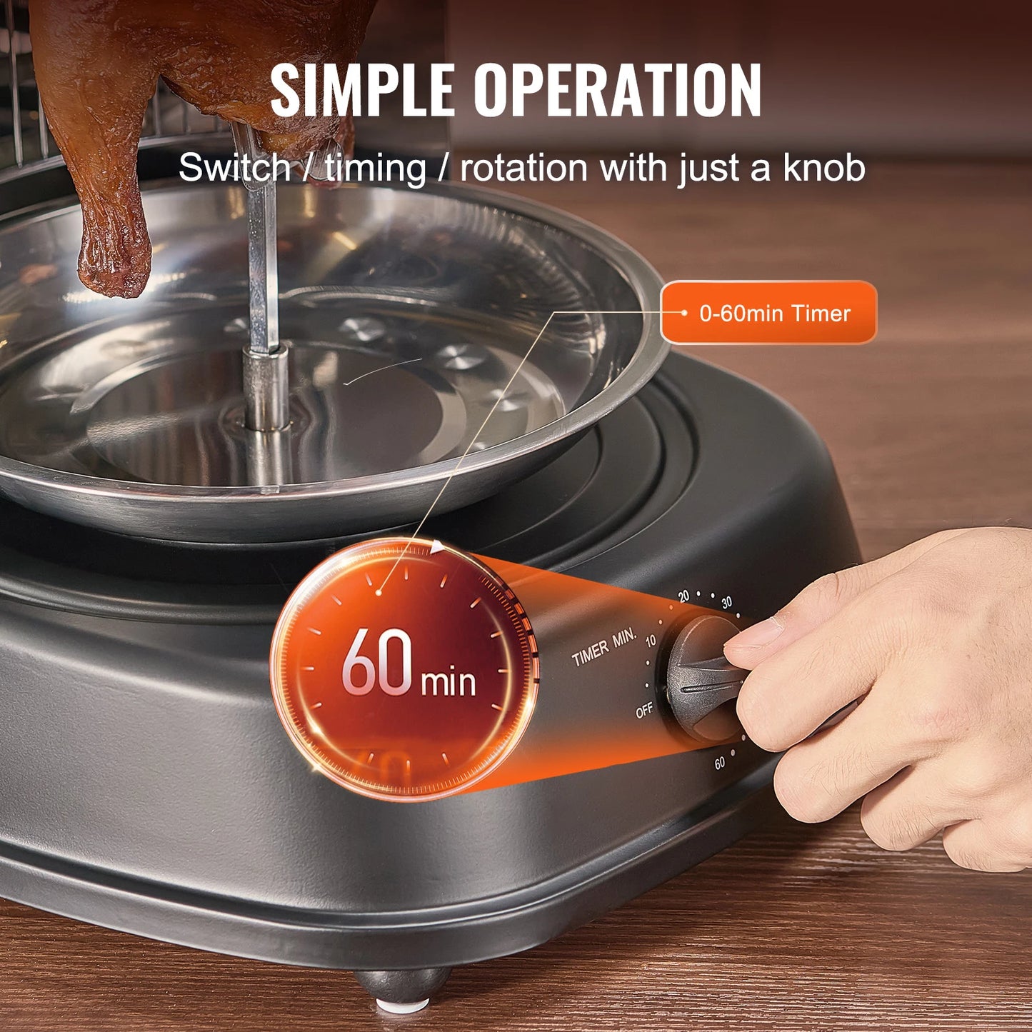 SucceBuy Countertop Shawarma Grill Machine