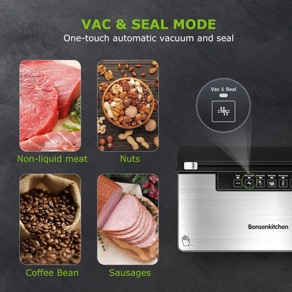 Stainless Steel Vacuum Sealer with 100 Bags