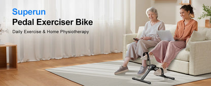 Under Desk Mini Exercise Bike Pedal With Electronic Display Folding Pedal Exerciser