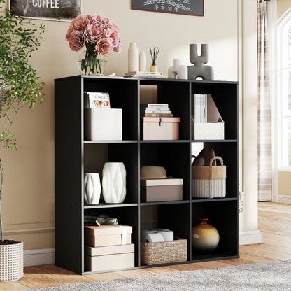 9 Cube Storage Organizer, Open Wooden Bookshelf