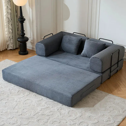79'' Boneless Couch, Foldable Convertible Futon Sleeper