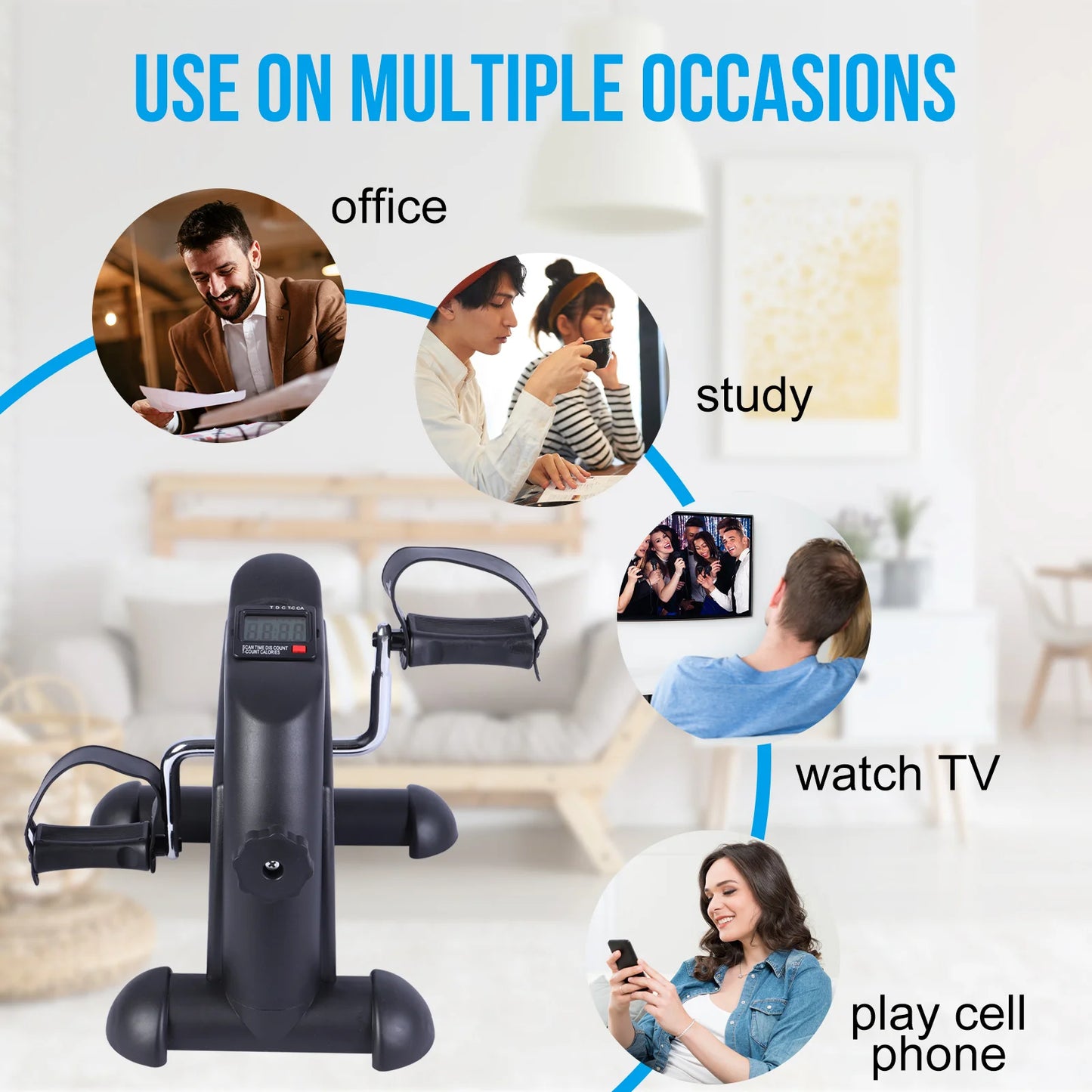 Mini Pedal Exercise Bike, Cycling Portable Bike