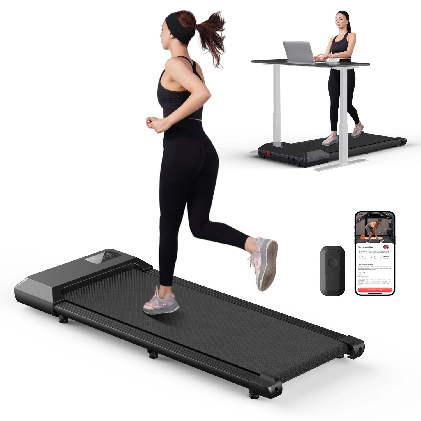 LCD Digital Data Display Treadmill for Home, with 2.5HP Treadmills Walking Pad