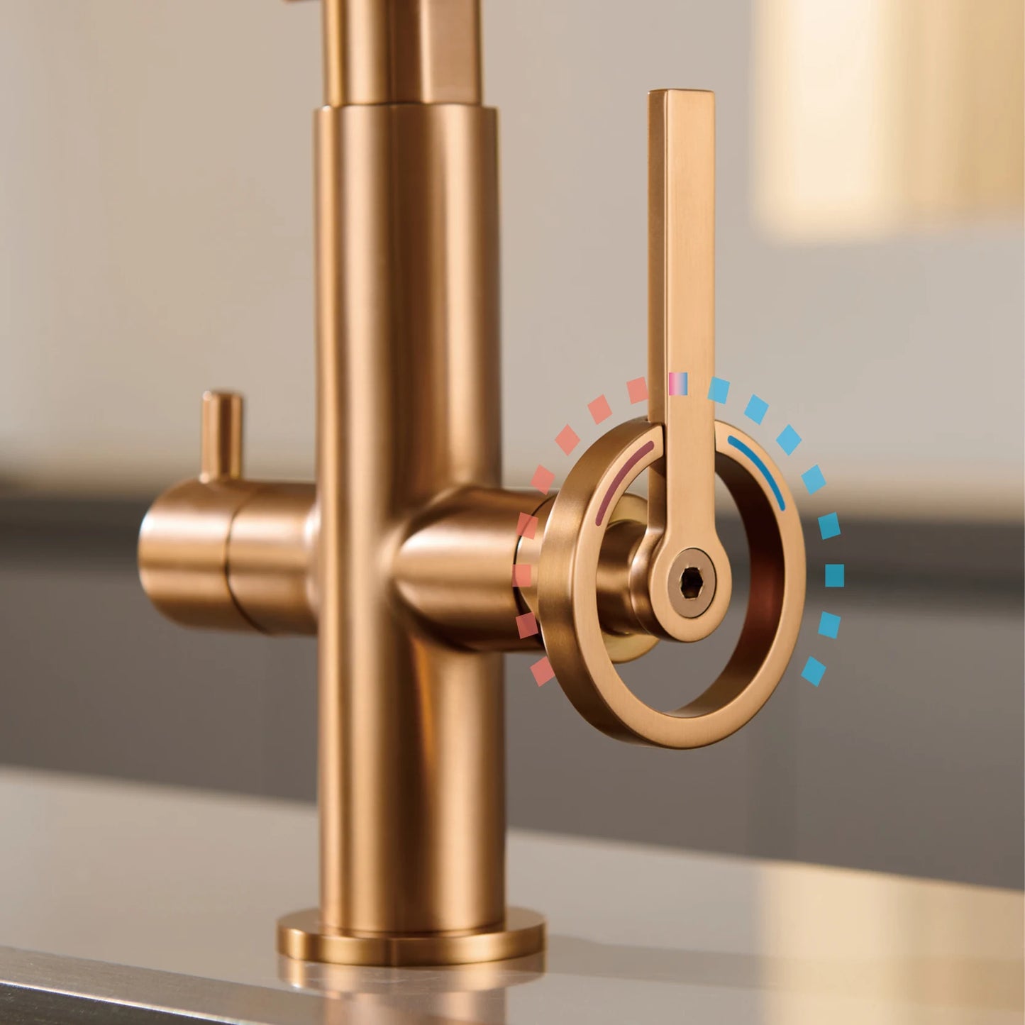 Gun gray brass island style kitchen faucet with filtered Water, Pull out Sprayer, 2-function sink Mixer