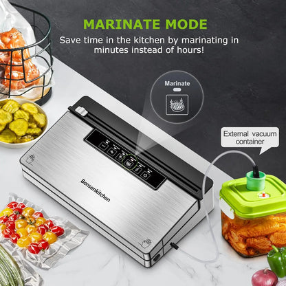 Stainless Steel Vacuum Sealer with 100 Bags
