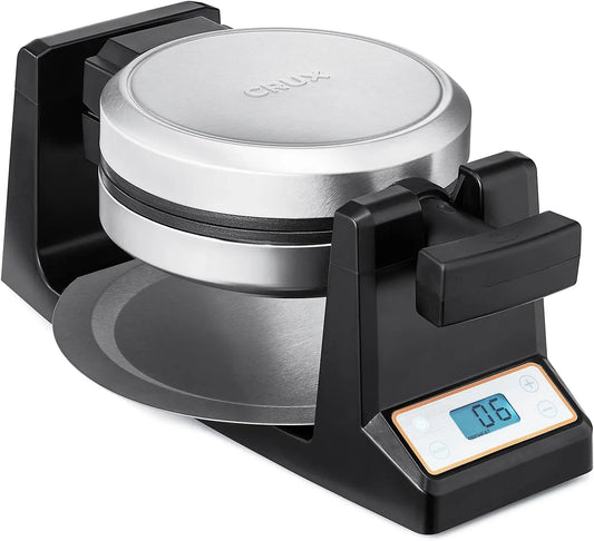 Rotating Belgian Waffle Maker with Deep Nonstick PFOA Free Plates