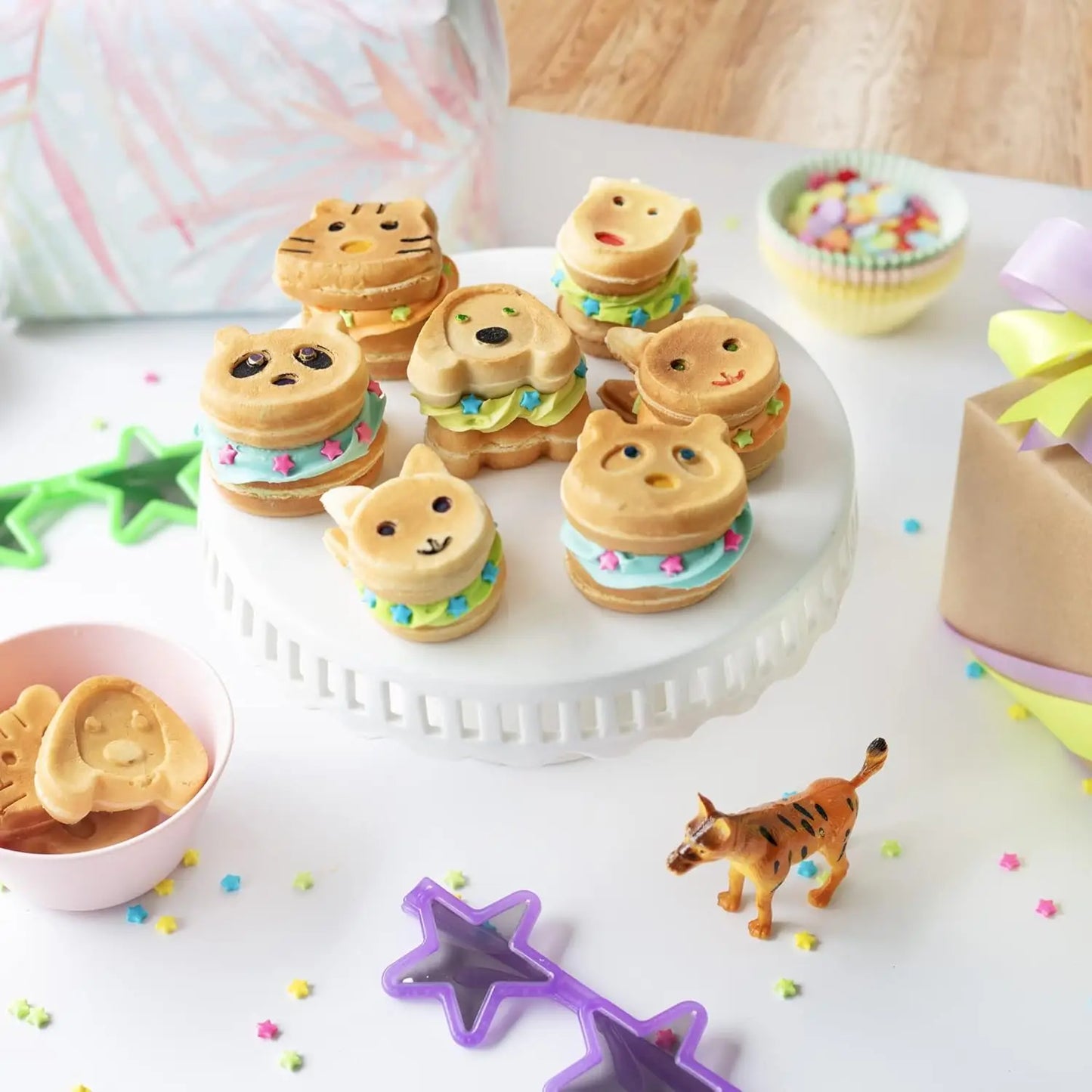 Waffle Wow! Animal Friends Waffle Maker – 7 Cute Animal Shapes