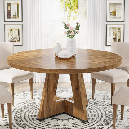 47 inch Round Dining Table or Wood Kitchen Table