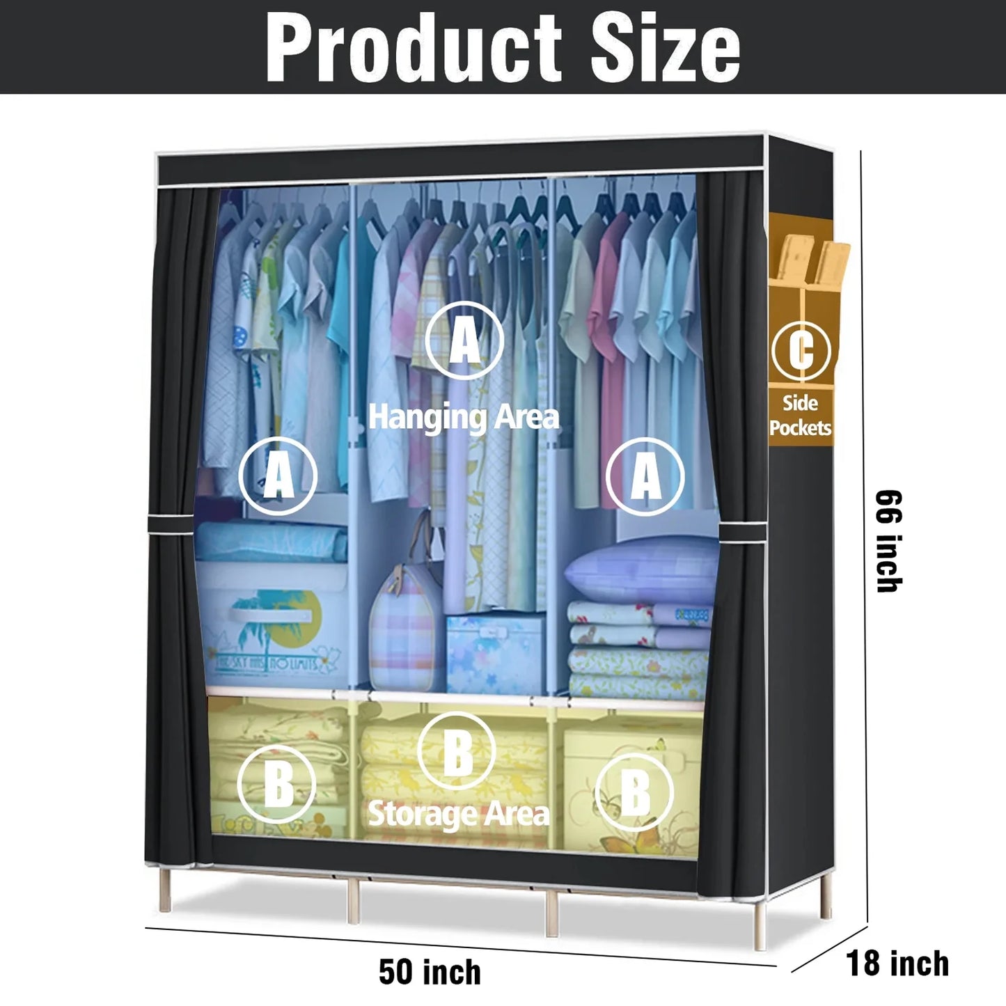 Wardrobe Organizer Storage Rack