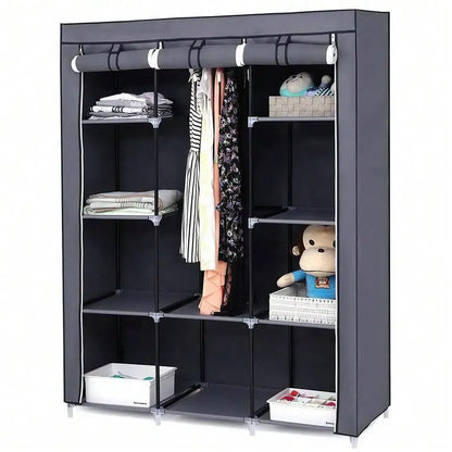 71" Portable, Freestanding Wardrobe, Closet Storage Organizer