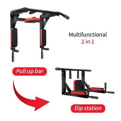 Multifunctional wall-mounted pull-up bar, pull-up fitness support.