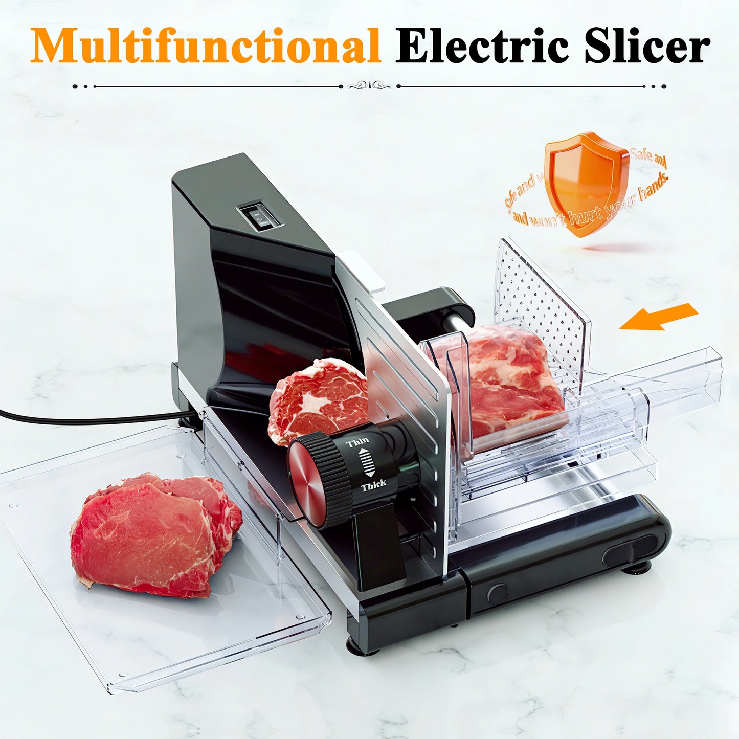 Electric Meat Slicer Machine for Home Cut Meat and Cheese