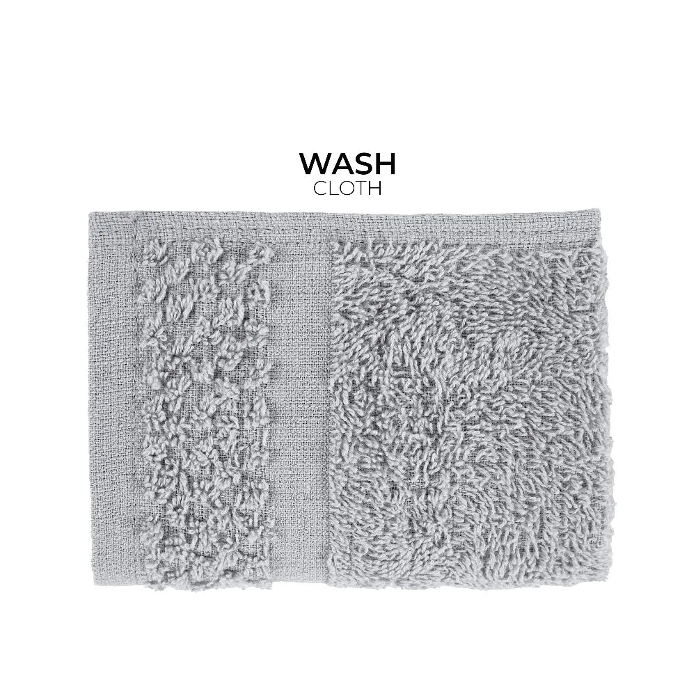 10 Piece Towel Set, Soft Absorbent Cotton Bath Towels, Hand Towels and Washcloths, Durable Fade Resistant Popcorn Texture
