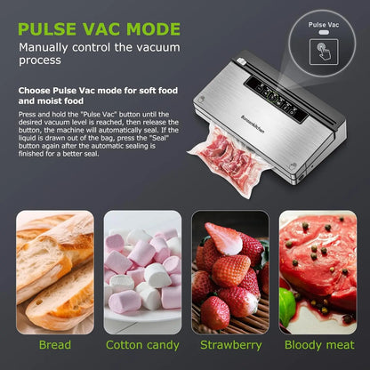 Stainless Steel Vacuum Sealer with 100 Bags